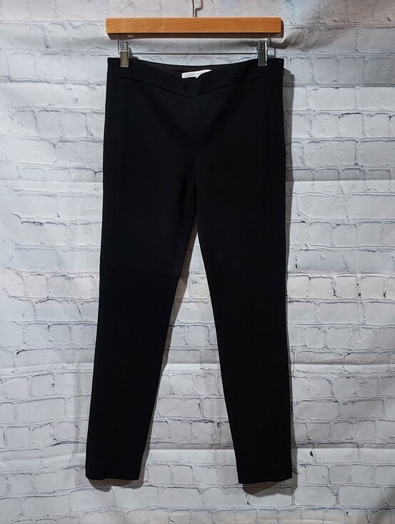 Diane Von Furstenberg Pants - Diane Von Furstenberg Size 6 Ponte Black Pants Side Zip Career Office Business